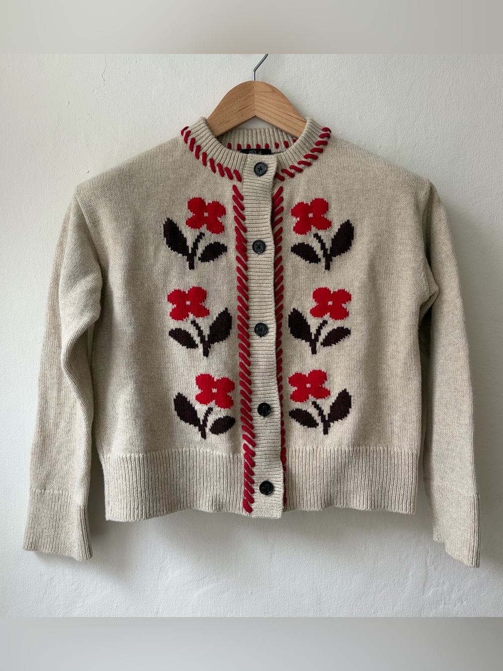 rails mavie cardigan in carmine floral
